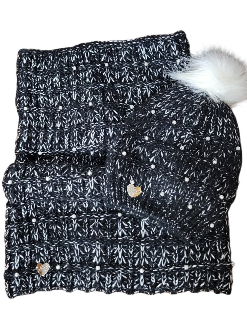 Betsey Johnson Beanie Hat & Scarf - Size OS